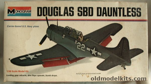 Monogram 1/48 SBD Dauntless - Bagged, 6830 plastic model kit